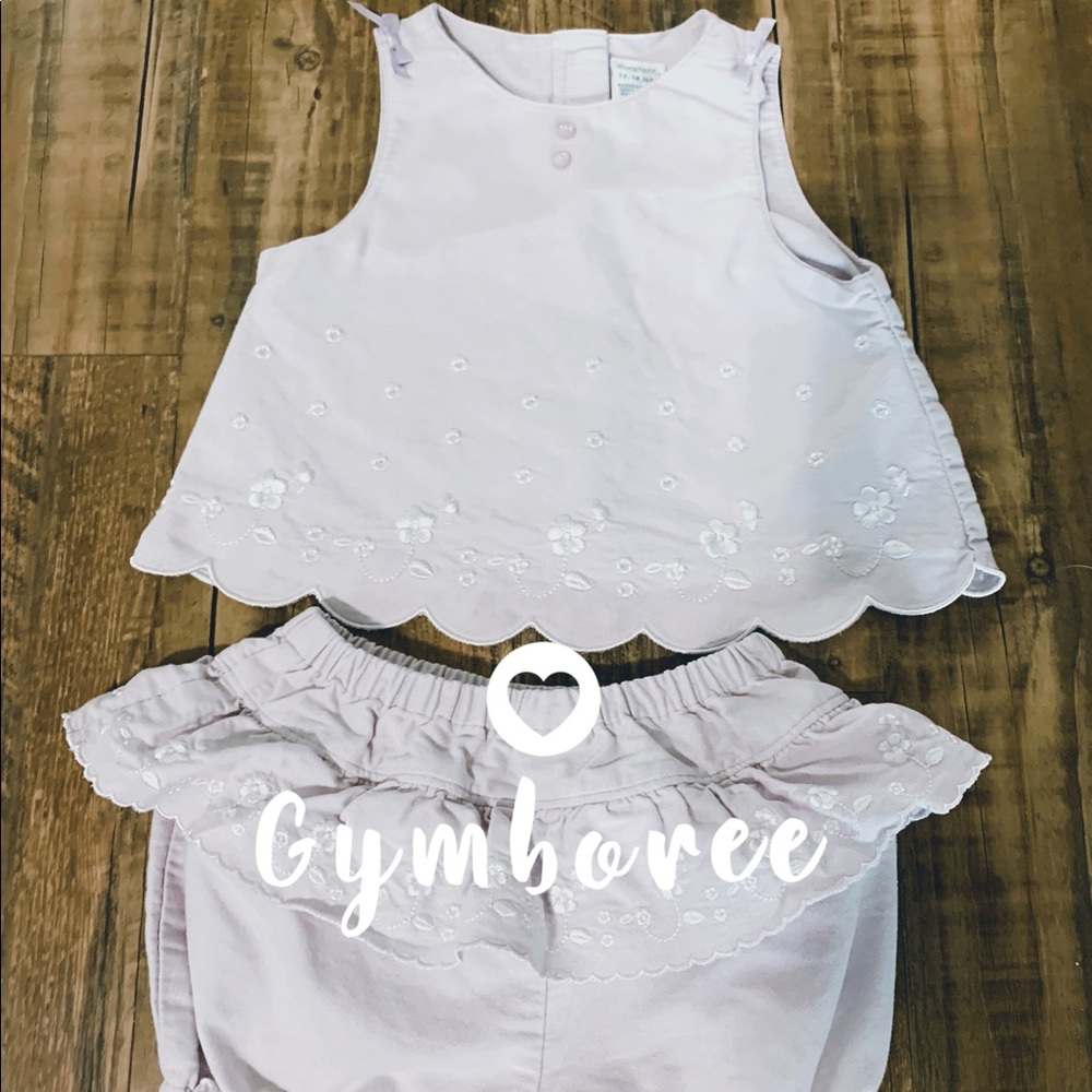 Gymboree lavender scallop diaper cover portrait
